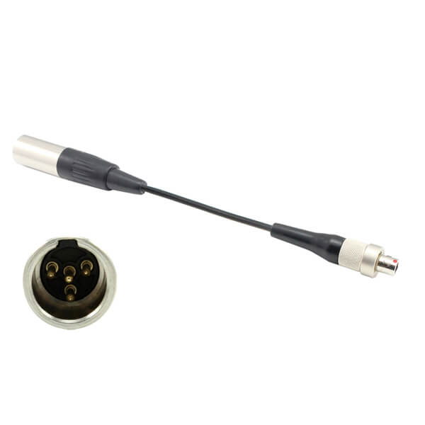 HIXMAN CA616 Convert adapter For Shure TA4F to Sennheiser Shure Audio Limited WisyCom FVB 3-Pin connector Wireless Bodypack Transmitter