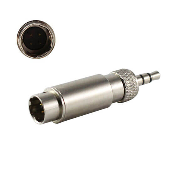 HIXMAN CA803 Convert Adapter For Audio Technica 4-Pin Hirose to Sennheiser 3.5mm Locking Plug Wireless Bodypack Transmitter