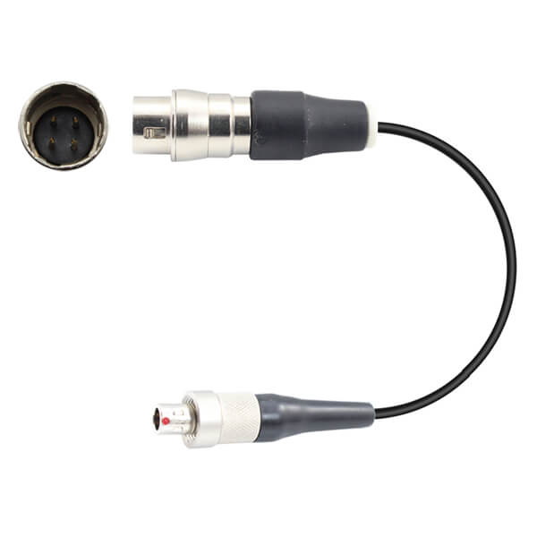 HIXMAN CA215 Convert Adapter For Countryman E6/B6/H6-AN/AT DPA Microphones With 4-Pin Hirose For Audio Technica to Zaxcom 3-Pin connector Wireless Bodypack Transmitter