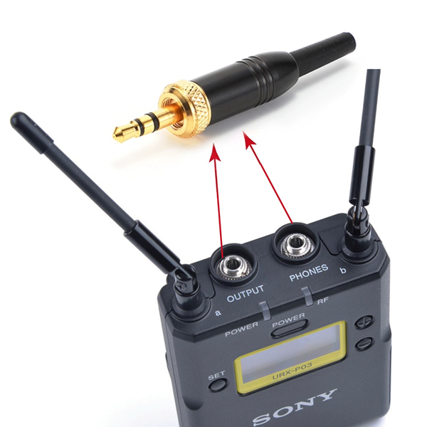 HIXMAN 3.5mm 1/8 Inch Stereo Locking Jack Plug Connector For Sennheiser Sony Audio2000S Trantec Saramonic