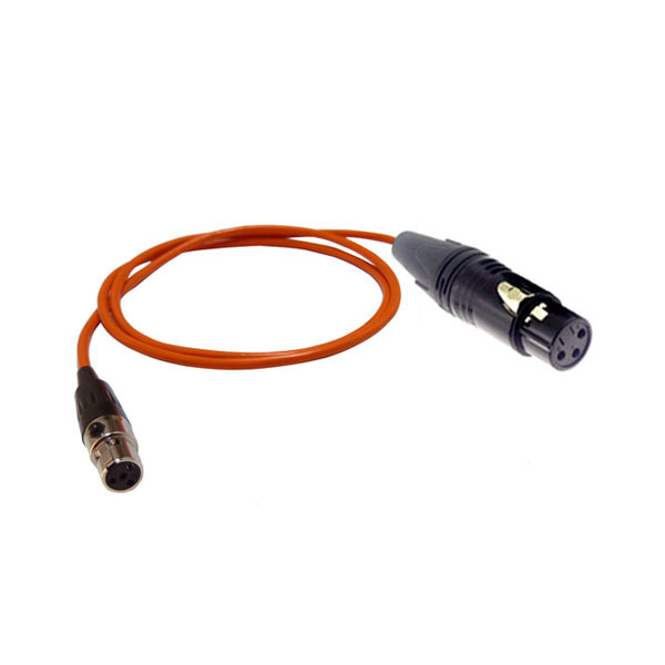 HIXMAN WA36 Microphone Cable XLR 3-Pin Female Connector to TA4F Mini XLR 4-Pin Connector For Electro Voice Telex Wireless Transmitter